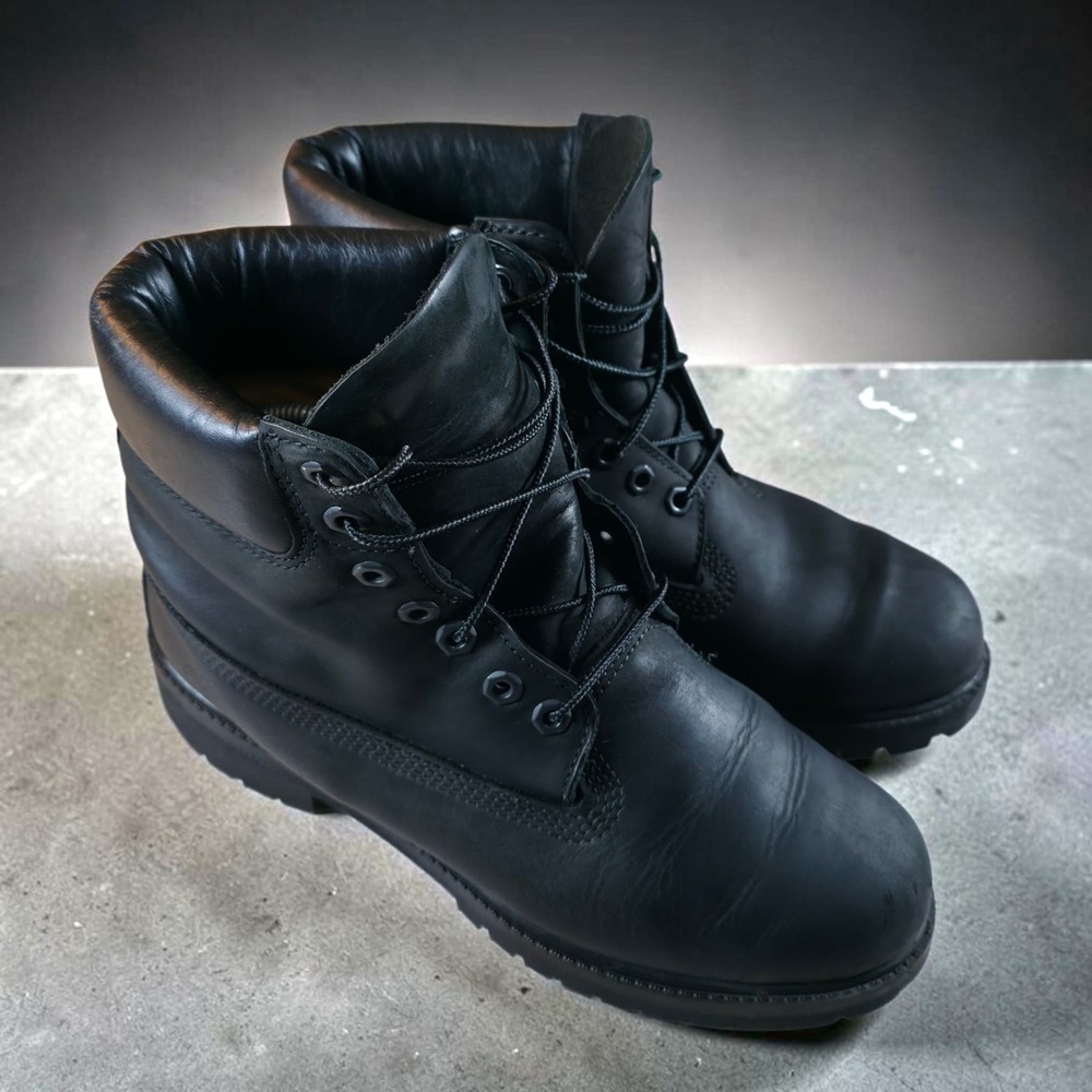 Timberland Nubuck Waterproof Winter Boots Triple Black 400 Gram Mens Size 8.5 M